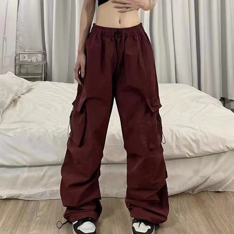American-Style Retro Workwear Casual Pants Women'S Summer All-Match Straight Pants Loose Wide-Leg Pants Ins - Image 1