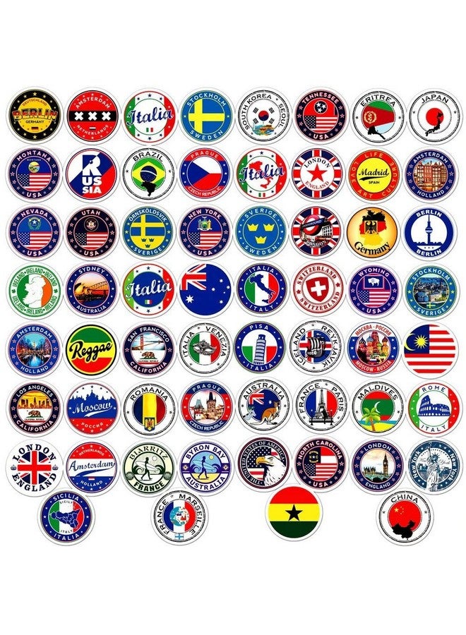 iDream Self-Adhesive World Travel Flag Logo Stickers (Set of 60) - Vibrant Collection for Laptops, Luggage, and Decor, Perfect for Travel Lovers and Flag Enthusiasts - Image 5
