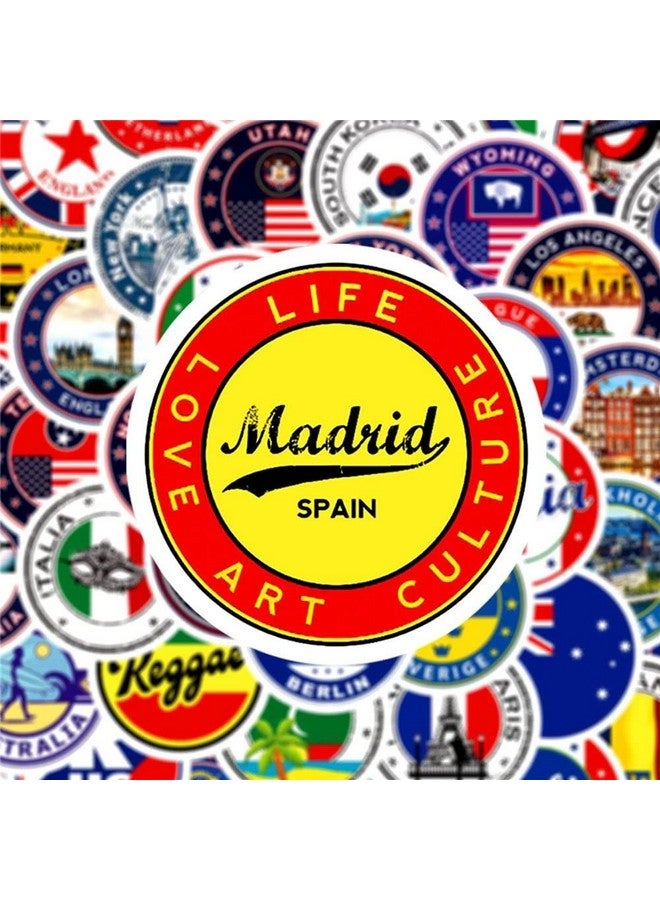 iDream Self-Adhesive World Travel Flag Logo Stickers (Set of 60) - Vibrant Collection for Laptops, Luggage, and Decor, Perfect for Travel Lovers and Flag Enthusiasts - Image 4