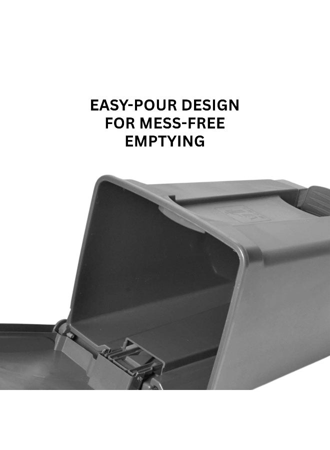 AKC 30L Gray Pedal Waste Bin With Lid - Durable Step Trash Can, Quiet-Close Design For Kitchen, Bathroom, Office - Image 5