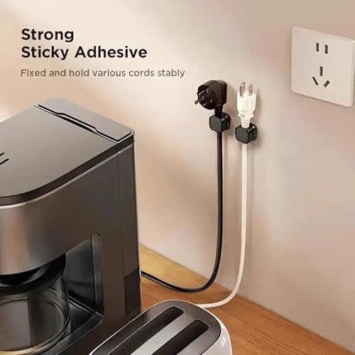INOVERA (LABEL) 10 Pieces Magnetic Cable Organizer Clips - Desk Wire Management Clip with 3M Adhesive Foam - Cord Holder for Desktop USB Charging Cables, Office, Home (Black) - Image 5