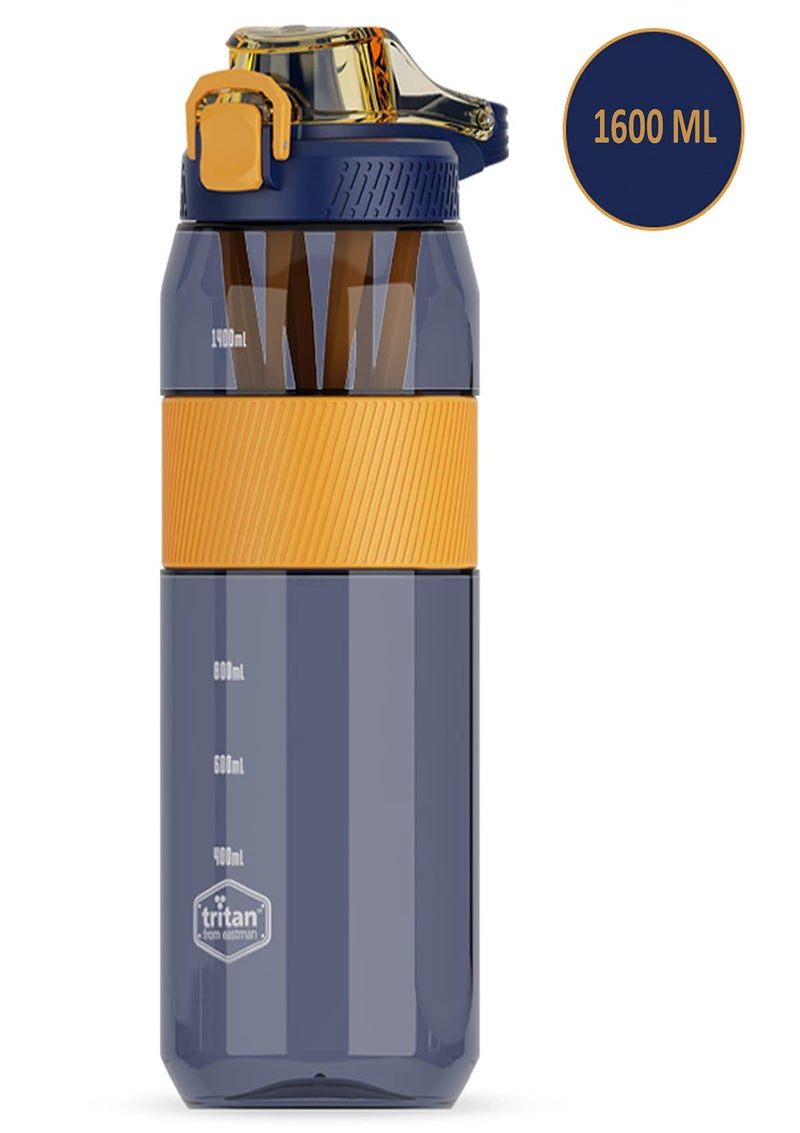 US1984 Sport Water Bottle with Marker & Straw, Leakproof Tritan Fruit Infuser BPA Free Water Bottle, Ensure You Drink Enough Water Daily for Fitness, Gym and Outdoor Activity (1600 Milliliters, Blue) - Image 5