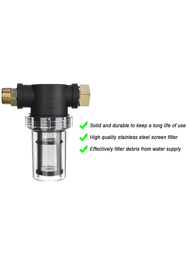 Generic - Garden Hose Filter for Pressure Washer Inlet Water Sediment Filter Attachment 100 Mesh and 40 Mesh Screen 2 Pcs O-Ring and 3 Pcs Filter Hose Washer - Image 1