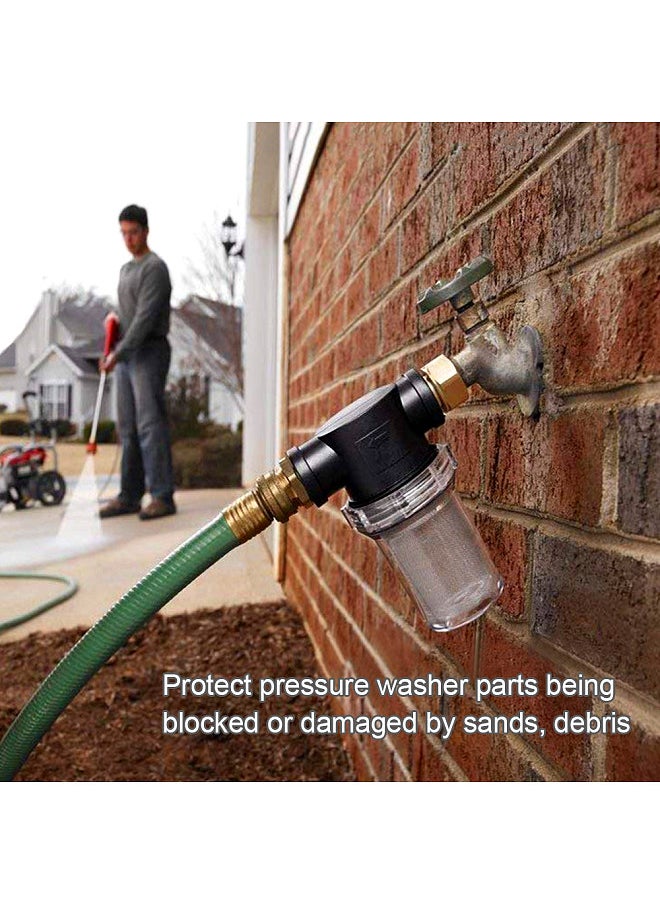 Generic - Garden Hose Filter for Pressure Washer Inlet Water Sediment Filter Attachment 100 Mesh and 40 Mesh Screen 2 Pcs O-Ring and 3 Pcs Filter Hose Washer - Image 1