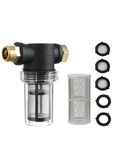 Garden Hose Filter for Pressure Washer Inlet Water Sediment Filter Attachment 100 Mesh and 40 Mesh Screen 2 Pcs O-Ring and 3 Pcs Filter Hose Washer