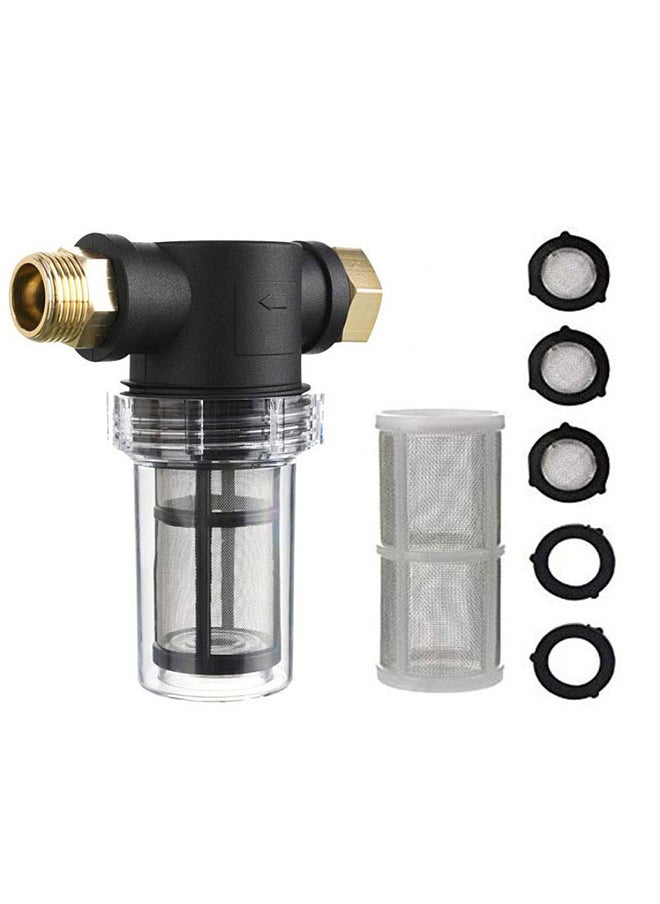 Generic - Garden Hose Filter for Pressure Washer Inlet Water Sediment Filter Attachment 100 Mesh and 40 Mesh Screen 2 Pcs O-Ring and 3 Pcs Filter Hose Washer - Image 1