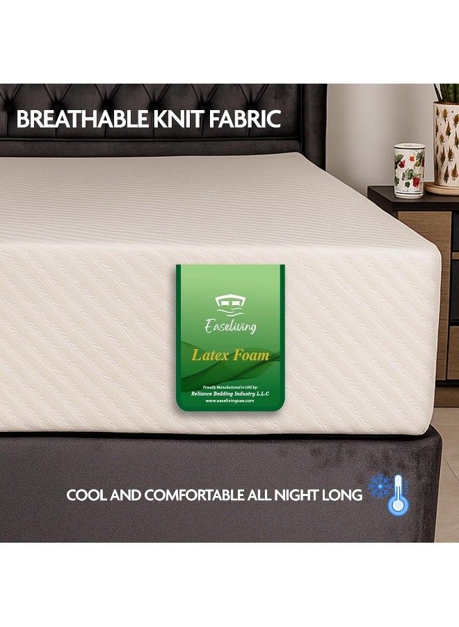 EASELIVING Latex Foam Mattress - 90 x 190 x 18 cm | Medium Firm Spring-Free Mattress with Adaptive Latex Foam | High-Density Base, Breathable Zipper Cover | Non-Flip Tight Top - Image 5