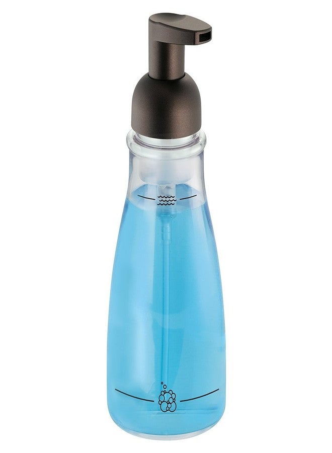 InterDesign iDesign 50104 Bronze InterDesign Plastic Foaming Soap Pump Dispenser Holds 14 oz. for Kitchen, Bathroom-Sink, Vanity, 3" x 3" x 7.5"-Clear, 3 x 3 x 7.5 inches - Image 1