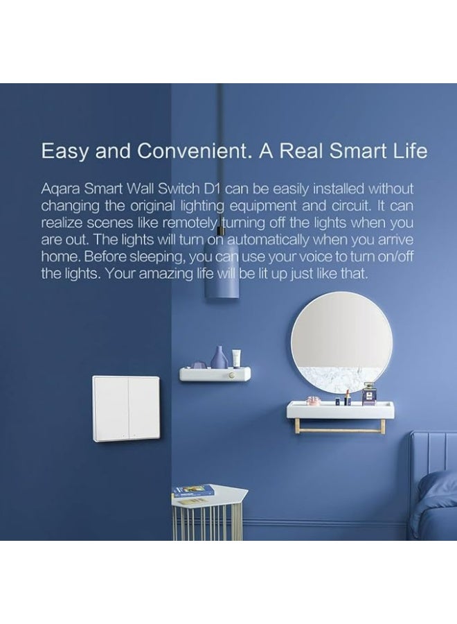 أكارا مفتاح Aqara الذكي D1 Zigbee 3.0 (بدون سلك محايد، مفتاح ثلاثي) - Image 5