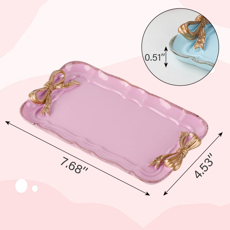 IBWell Resin Aesthetic Room DÃ©cor Purple Jewelry Tray Cute Home Decor Aesthetic Trays for Decor Girly Room DÃ©cor - Image 2