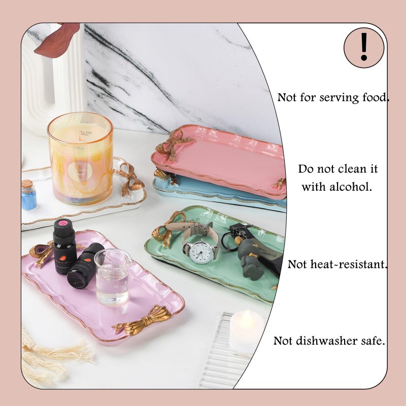 IBWell Resin Aesthetic Room DÃ©cor Purple Jewelry Tray Cute Home Decor Aesthetic Trays for Decor Girly Room DÃ©cor - Image 3