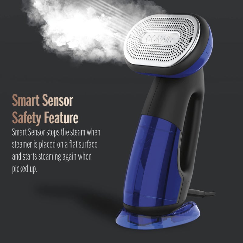 Conair 2-in-1 Handheld Steamer and Iron for Clothes  Turbo ExtremeSteam 1875W Garment Steamer and Clothing Iron Black / Blue - Image 5