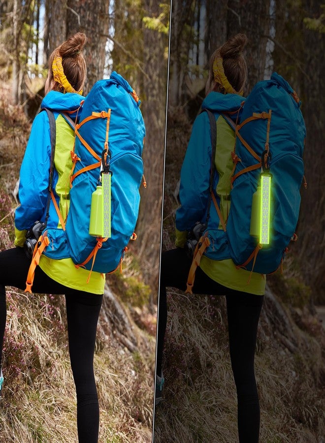 YBEATY 4 PCS Reflective Straps Green Reflective Backpack Tags Safety Reflector Bicycle Pendant Glow in the Dark Keychain for First Aid Bag Clothes Cycling Walking Running Climbing Camping Hiking - Image 4