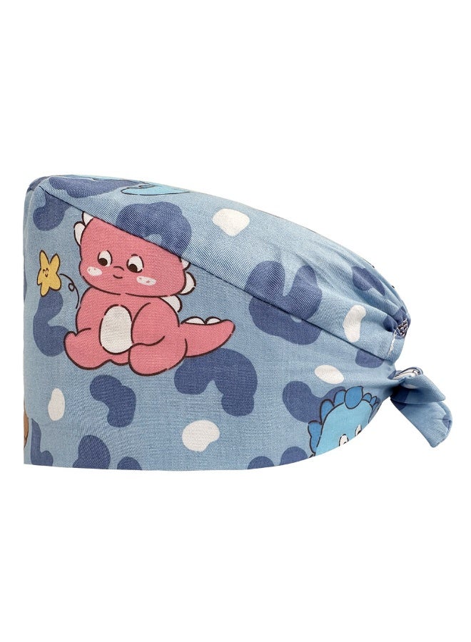 NIBEMINENT Scrubs Cap  Cotton Print Surgery Scrub Hats Nurse Caps Medical Accessories Beauty Salon Pet Shop Lab Work Hat Chef Hat