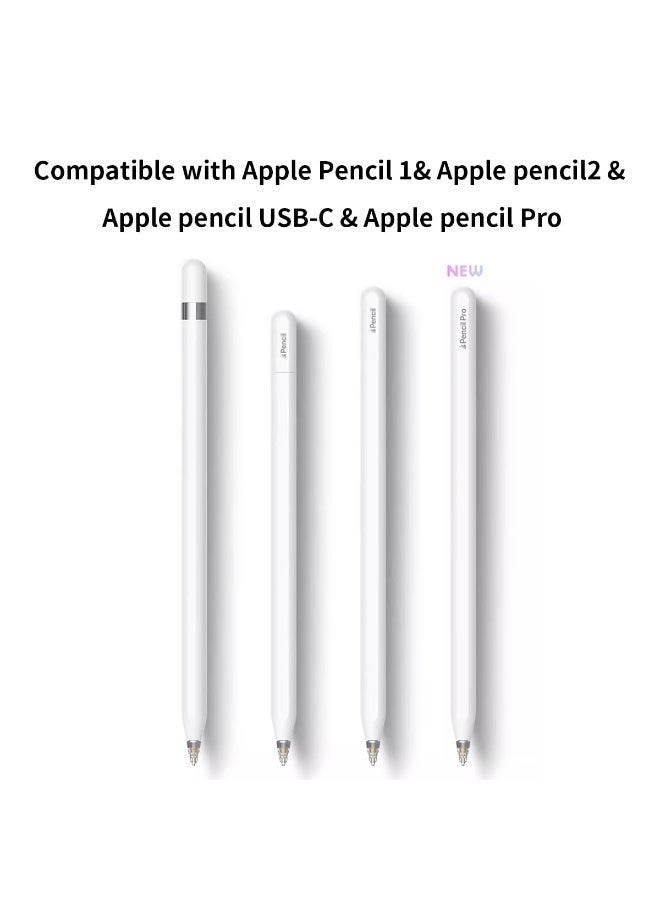 SIGood Replacement Tips for Apple Pencil 1st/2nd Gen/USB-C/Pencil Pro, Innovative Elastic Soft Probe Precise Control Pencil Nibs for iPad Pro (4 Pack Transparent) - Image 2