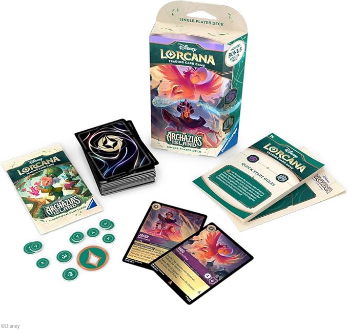 curveball Disney Lorcana TCG :Archazia's Island-Amethyst & Steel  Deck - Image 1
