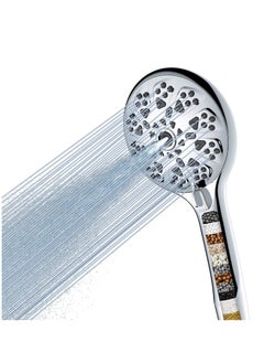 Handheld Shower Head with Filter, High Pressure Shower Head with Filter for Hard Water, Voolan 9 Spray Modes Detachable Shower Head with Upgraded Filter Water Softener, Energy Class A+++