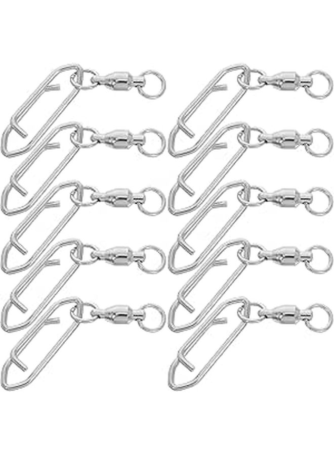 20pcs Stainless Steel Heavy Duty Ball Bearing Snap Swivels For Saltwater Fishing - Image 1