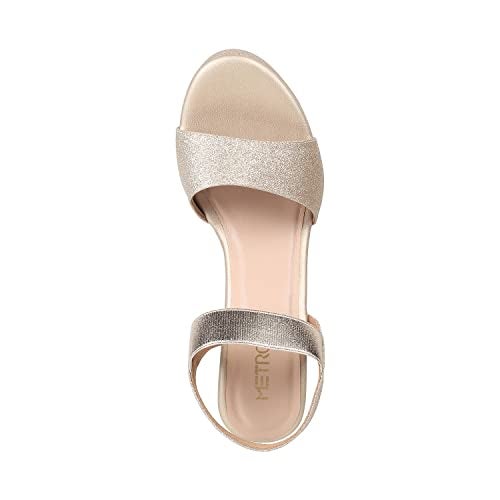 Metro Women Gold Wedge Heel Fashion Sandal UK/8 EU/41 (34-95) - Image 5