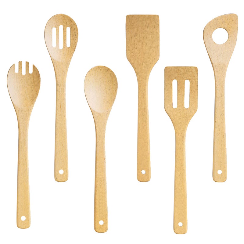 6pcs Handle Cooking Spoons Spatulas Set Kitchen Utensil for Home - Image 1