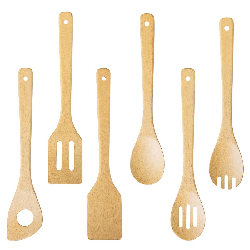 6pcs Handle Cooking Spoons Spatulas Set Kitchen Utensil for Home - Image 5