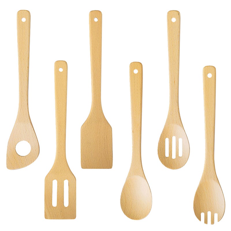 6pcs Handle Cooking Spoons Spatulas Set Kitchen Utensil for Home - Image 3