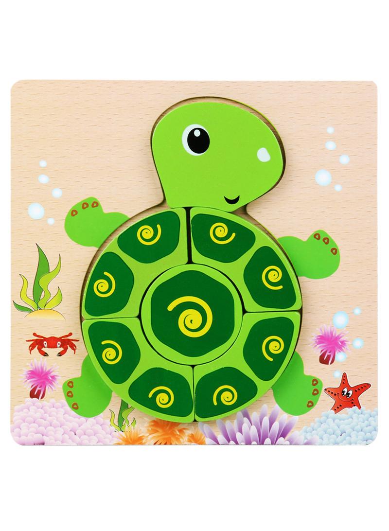 Children's cartoon animal three-dimensional puzzle wooden puzzle toys early education puzzle blocks