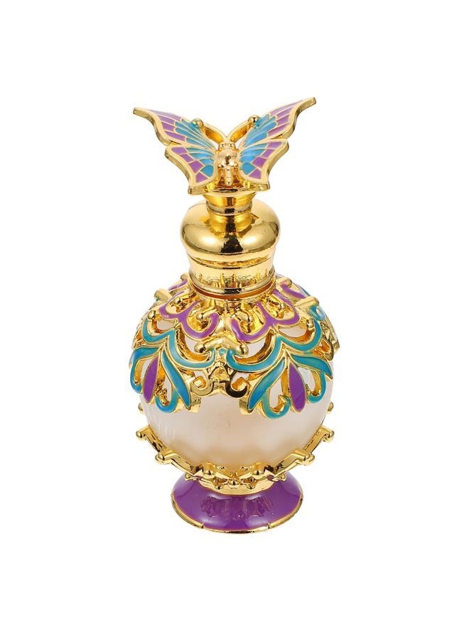 Lurrose زجاجات عطر كريستال قابلة لإعادة التعبئة زجاجة عطر زجاجية زجاجة قطارة للزيوت الأساسية حاويات عطر للهدايا ديكور المنزل 15 مل - Image 1