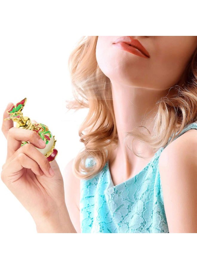 Lurrose زجاجات عطر كريستال قابلة لإعادة التعبئة زجاجة عطر زجاجية زجاجة قطارة للزيوت الأساسية حاويات عطر للهدايا ديكور المنزل 15 مل - Image 3