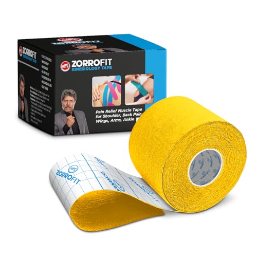 AIPL Zorrofit Kinesiology Tape for Physiotherapy, Sports Injury, Pain Relief Muscle Tape, for Shoulder, Wings, Arms, Ankle K Taping Waterproof Athletic Tape for Pain Support - Image 1
