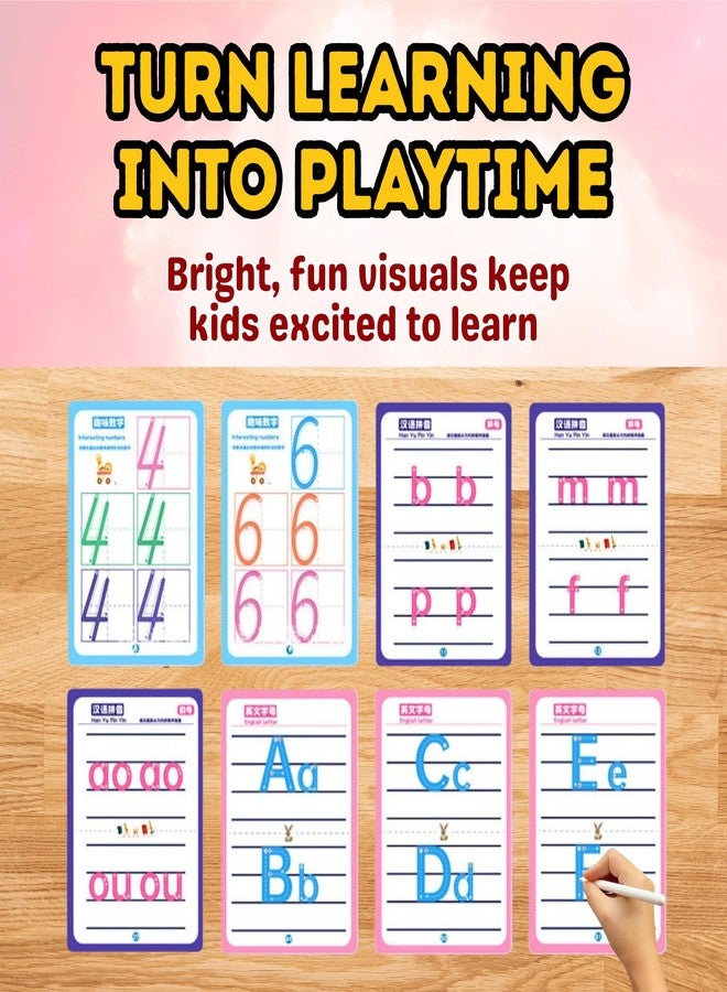 Sakuya Boost Your Child’s Early Learning with This 64-Page Stroke Line Tracing Book – Includes Alphabet, Numbers, Mazes, and Dot-to-Dot Games with 4 Colorful Pens and Eraser - Image 5