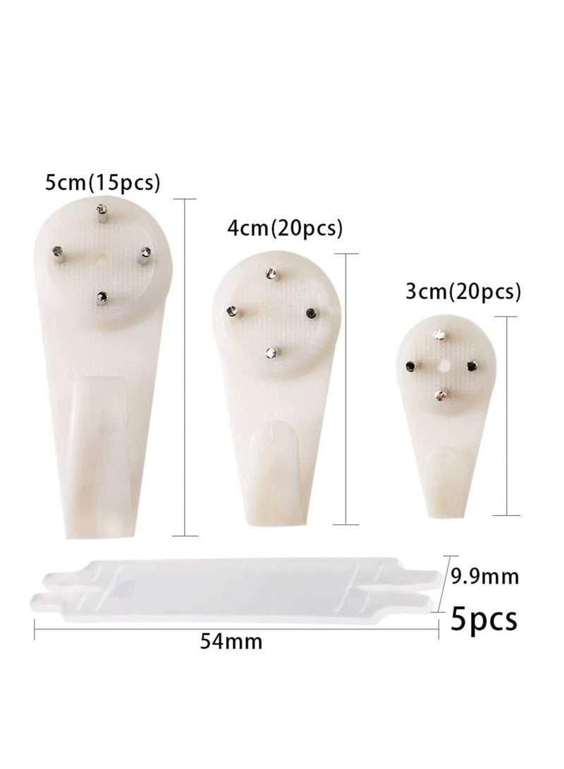 Y&D 60Pack Picture Hangers for Hardwall Concrete Wall Hanging Photo Frames Drywall Hook Art Painting Display Clock Wedding Photos Hardware Kit Home Office - Image 2