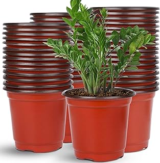 Augshy Augshy 110 Pcs 6" Plastic Plants Nursery Pot,Seed Starting Pots  - Image 1