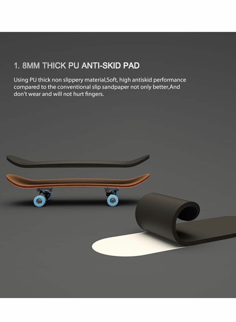 Finger Skateboard, Alloy Mini Skateboard Deck with Pro Fingerboard Tools and Bearing (Black Wheels) - Image 4