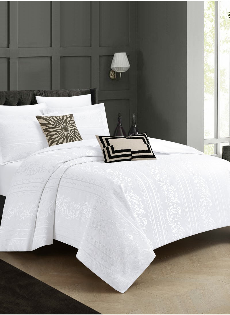 Master Home Textile MASTER Polyester Jacquard  Comforter Sets, Fits 200 x 200 cm Bed, For Double Size Bed, With Removable Filling, 9 Pcs King Size, Soft, Breathable,  Elegant  - Image 1