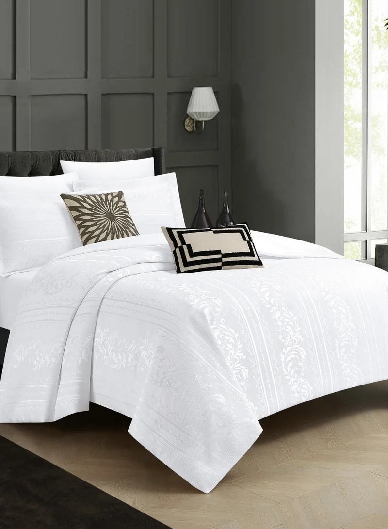 Master Home Textile MASTER Polyester Jacquard  Comforter Sets, Fits 200 x 200 cm Bed, For Double Size Bed, With Removable Filling, 9 Pcs King Size, Soft, Breathable,  Elegant