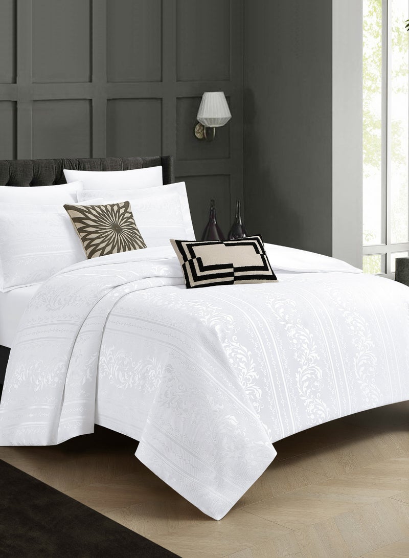 Master Home Textile MASTER Polyester Jacquard  Comforter Sets, Fits 200 x 200 cm Bed, For Double Size Bed, With Removable Filling, 9 Pcs King Size, Soft, Breathable,  Elegant - Image 1