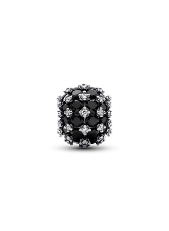 PANDORA Sparkling Pavé Round Black Charm