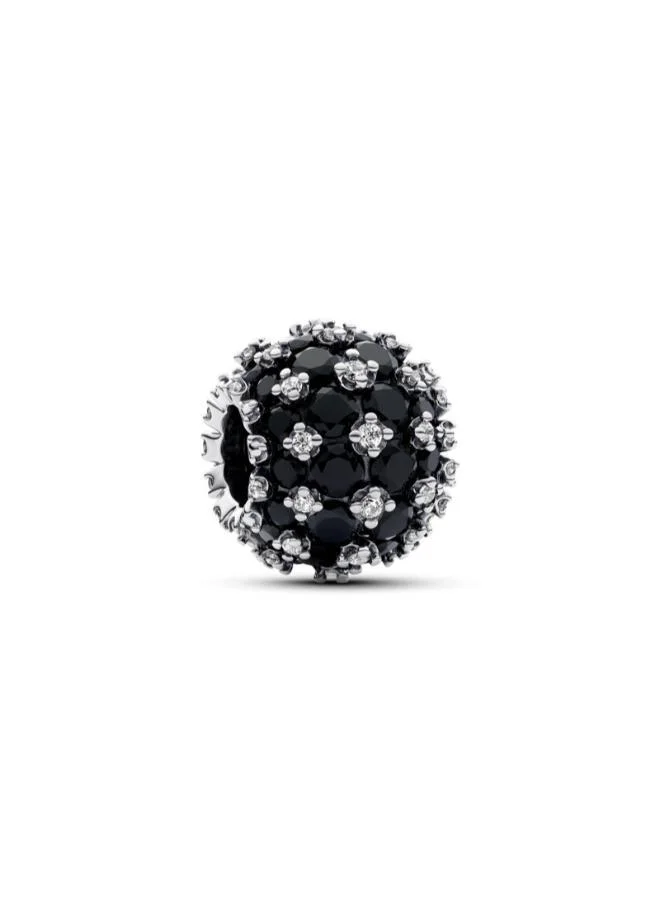 PANDORA Sparkling Pavé Round Black Charm