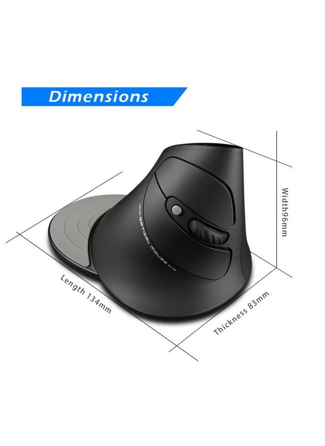 M MIAOYAN - Wireless Bluetooth Vertical Mouse Ergonomic Notebook USB Dual-mode Multi-function Mouse - Image 1