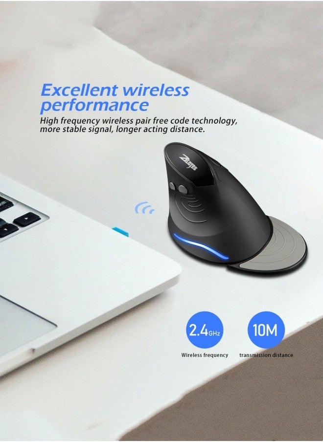 M MIAOYAN - Wireless Bluetooth Vertical Mouse Ergonomic Notebook USB Dual-mode Multi-function Mouse - Image 1
