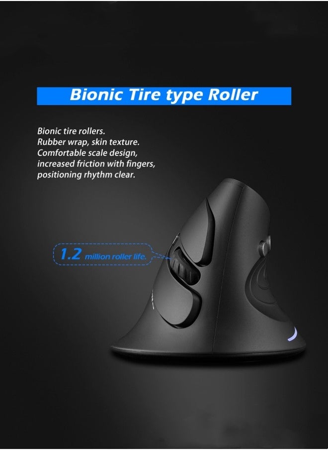 M MIAOYAN - Wireless Bluetooth Vertical Mouse Ergonomic Notebook USB Dual-mode Multi-function Mouse - Image 1