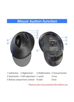 M MIAOYAN Wireless Bluetooth Vertical Mouse Ergonomic Notebook USB Dual-mode Multi-function Mouse  - Image 5