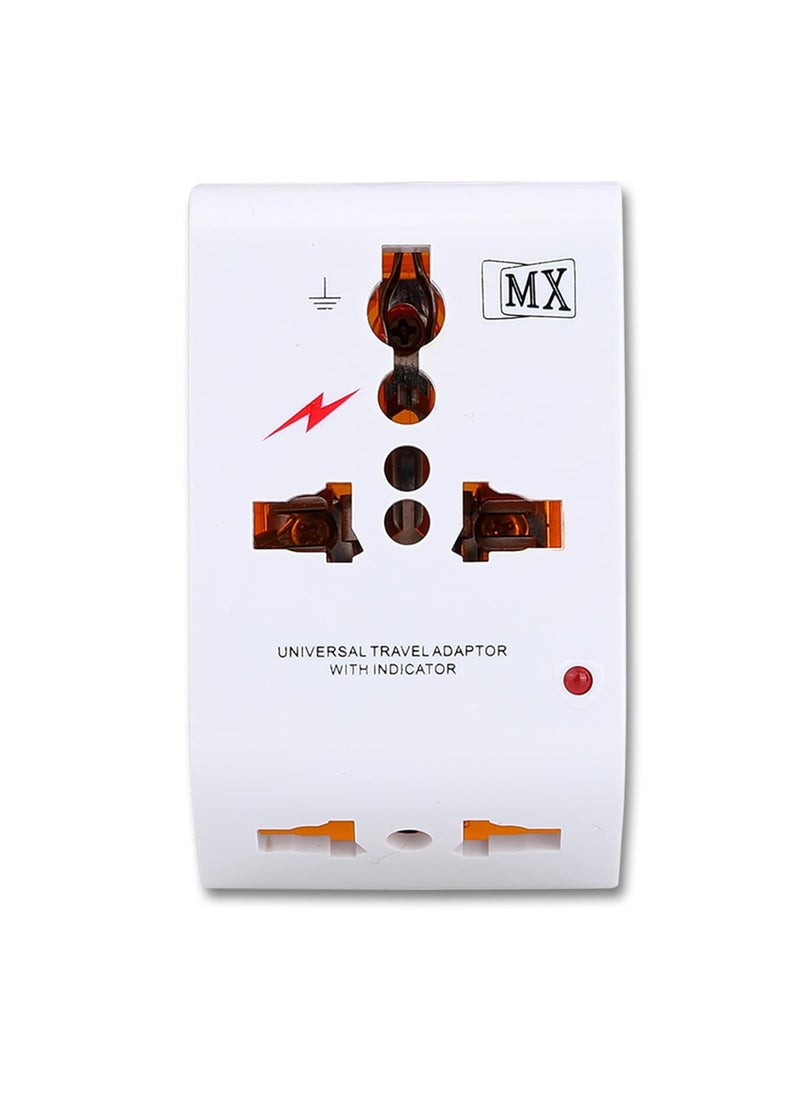 MX MX 3 PIN Traveller Universal Socket Plug Type D Worldwide Travel Adaptor Multi Plug Conversion Plug Surge Protection Socket Connector 3 in 1 Pack of 3  - Image 4