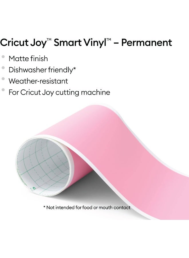 Cricut Smart Permanent Matte Vinyl (5.5Inx48In Light Pink) For Joy Machine - Matless Cutting For Shapes Up To 4Ft & Repeated Cuts Up To 20Ft - Image 2