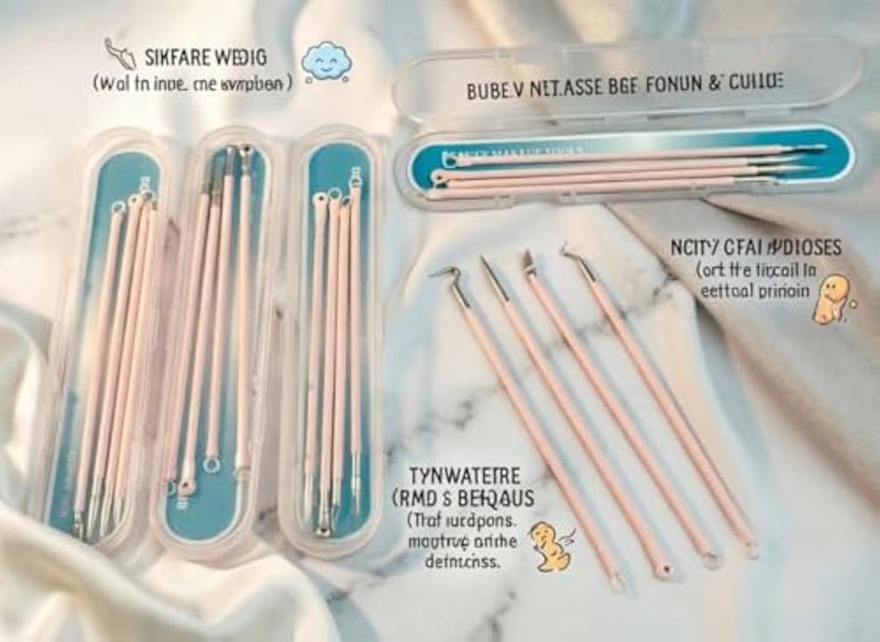 Blackhead Remover - Professional Stainless Steel Acne Extractor Tool Kit with 4 Precision Needles for Safe Pore Cleaning and Facial Skin Care Treatment at Home or Salon Use Today (4Pcs Black) - Image 5