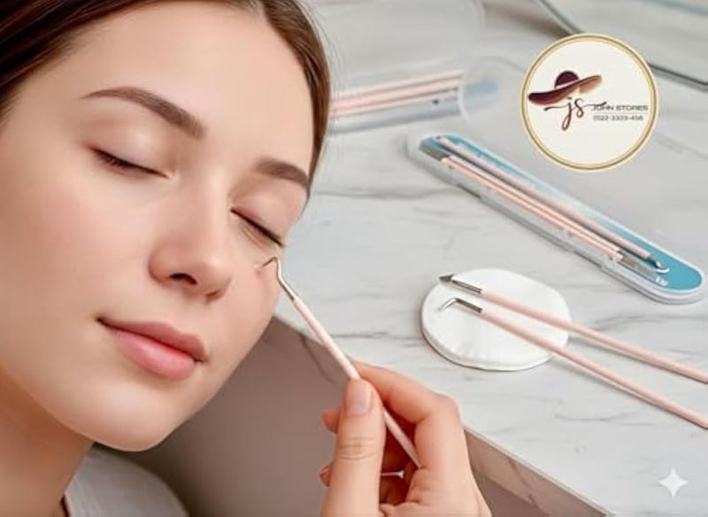 Blackhead Remover - Professional Stainless Steel Acne Extractor Tool Kit with 4 Precision Needles for Safe Pore Cleaning and Facial Skin Care Treatment at Home or Salon Use Today (4Pcs Black) - Image 3