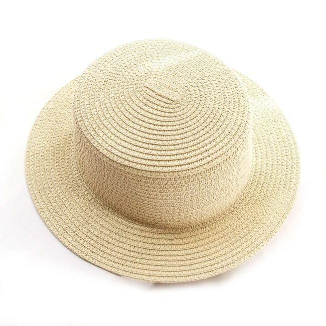 CLOTHERA Summer Brim Floppy Straw Beach Hats for Women (Beige Top Hat) - Image 2