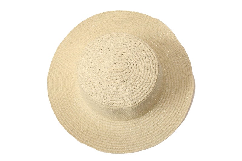 CLOTHERA Summer Brim Floppy Straw Beach Hats for Women (Beige Top Hat) - Image 3