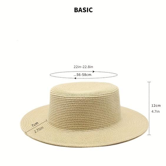 CLOTHERA Summer Brim Floppy Straw Beach Hats for Women (Beige Top Hat) - Image 5